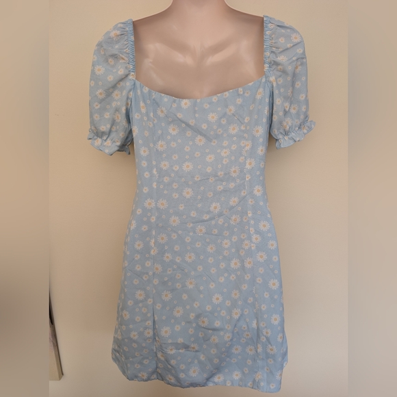 Petal + Pup Blue Floral Mini Dress 6 - Picture 7 of 12